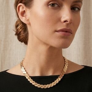 House of Harlow 1960 Polished Gold Chain Link Necklace